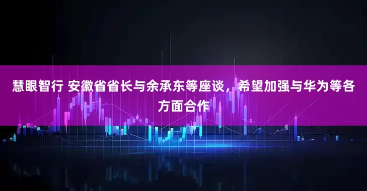 慧眼智行 安徽省省长与余承东等座谈，希望加强与华为等各方面合作