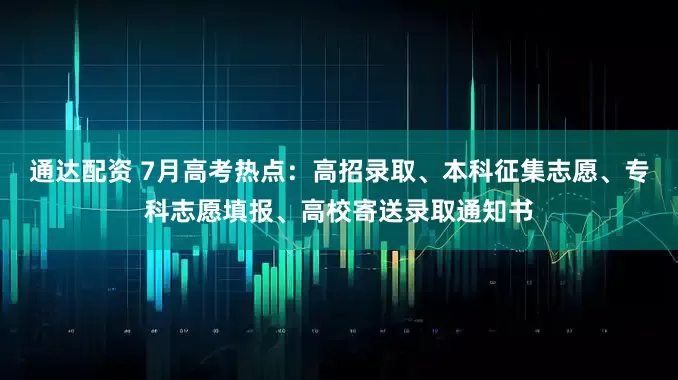 通达配资 7月高考热点：高招录取、本科征集志愿、专科志愿填报、高校寄送录取通知书