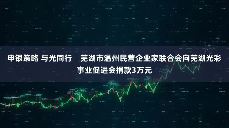 申银策略 与光同行│芜湖市温州民营企业家联合会向芜湖光彩事业促进会捐款3万元
